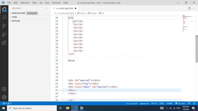 vscode shortcuts | visual studio shortcuts |HTML shortcuts | HTML tutorial for beginners | HTML Tag