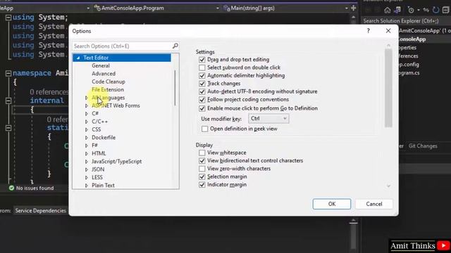 How to Display Line Numbers in Text Editor on Visual Studio 2022