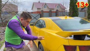 Mr. Joe in Flying Lamborghini Roadster VS The Sorcerer Brother Mr. Joe Kids Video