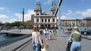 Barcelona Waterfront to Centre 2023 | 4K Walking Tour