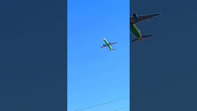 Take off from Fergana Int'l airport Uzbekistan airways Airbus A321NEO