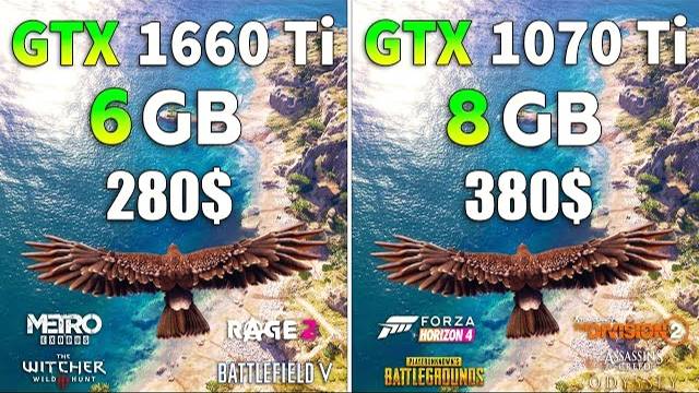 GeForce GTX 1660 Ti vs GeForce GTX 1070 Ti Test in 8 Games