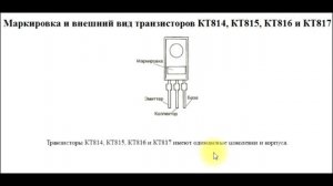 sxematube - маркировка, внешний вид и цоколевка транзисторов кт814, кт815, кт816 и кт817