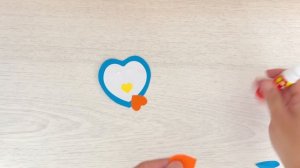 Super Cute Penguin Heart Craft