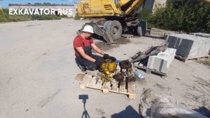 ЭКСКАВАТОР ЕК 18 ТВЭКС РЕМОНТ ПОВОРОТНОГО РЕДУКТОРА