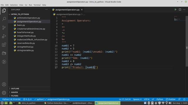 Become Proficient In Python Programming JT Devs | Assignment Operators