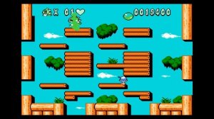 Надуваем пузырями врагов в игре "Bubble Bobble 2".