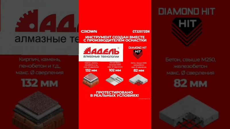 новый двигатель для алмазного сверления с микро ударом Crown. Уже в продаже. #адель #diamondHit