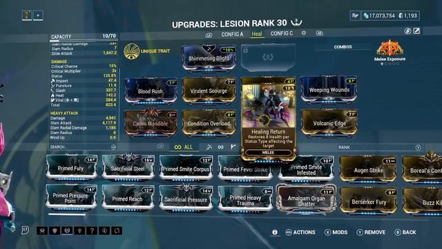 Warframe- Lesion build