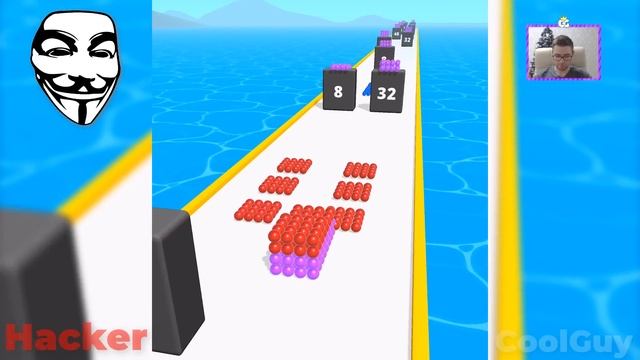 NOOB vs PRO vs HACKER vs GOD in Magnet Balls Run смотреть онлайн