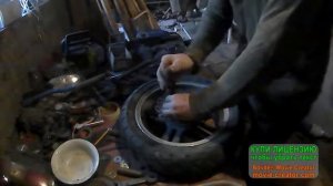 Ремонт переднего колеса на китайском скуторе