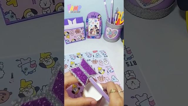 Diy Easy Bts Craft / Bt21 Fan / #diy #youtubeshorts #btsmerch #viral  #btsarmy #bt21 #shorts #craft