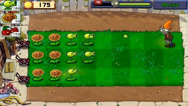 Игра Зомби против Растений (1 серия) Plants vs zombies смотреть онлайн