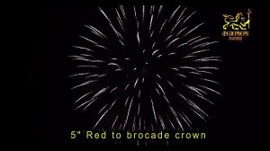 5” Red to brocade crown