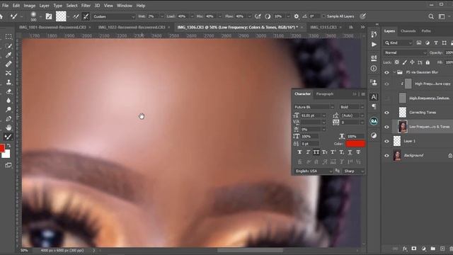 MASTER FREQUENCY SEPARATION | using Mixer Brush | смотреть онлайн