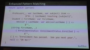 5Of5. Essential C# in 2018 Presented by Mark Michaelis (9 min 50 sec) [.NETDA meetup Oct. 1st, 2018