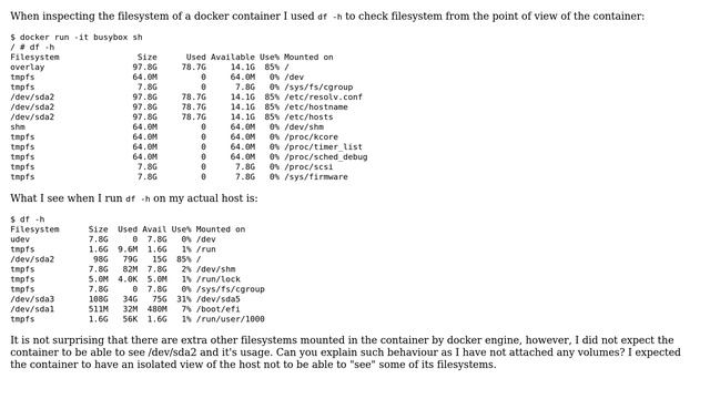 DevOps & SysAdmins: Why docker container is able to check the host's filesystem? смотреть онлайн