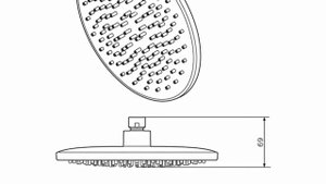 Равномерный при любом напоре тропический душ 22 см AM.PM Gem F0590000 с гарантией два года