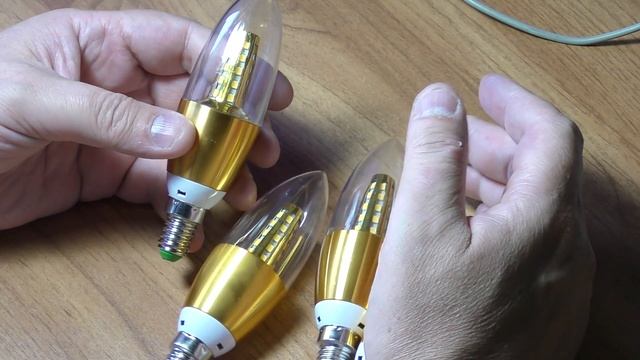 Светодиодные лампочки с цоколем Е14 для люстры. Распаковка. смотреть онлайн