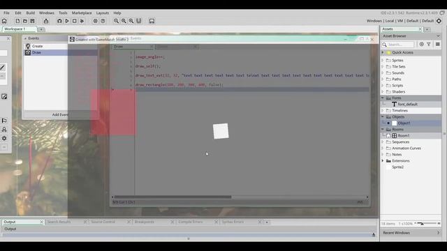 Событие draw и функции рисования в Game Maker Studio смотреть онлайн