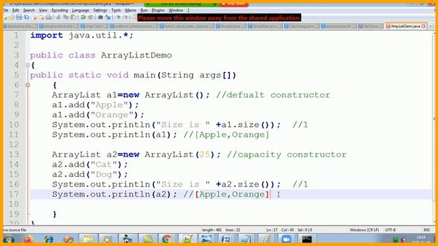 Core Java -Episode 22c (Collections - ArrayList class &  LinkedList class)