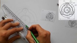 ИНЖЕНЕРНАЯ ГРАФИКА. ЗАДАНИЯ ПО ГЕОМЕТРИЧЕСКОМУ ЧЕРЧЕНИЮ. ПОСТРОИТЬ ФИГУРЫ С ВНУТРЕННИМ КОНТУРОМ №1