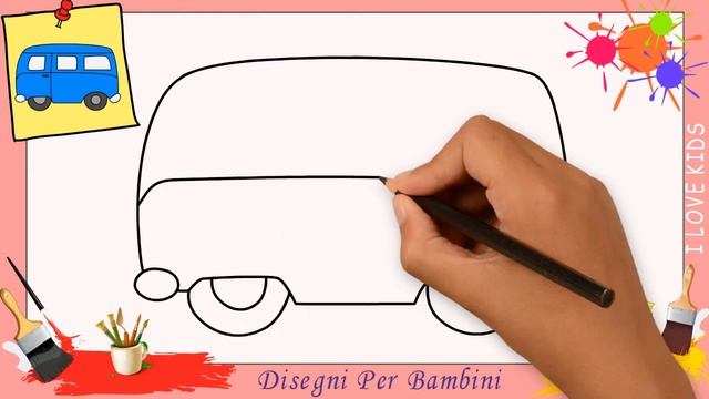 Disegni di autobus FACILI per bambini | Come disegnare un autobus 4 смотреть онлайн
