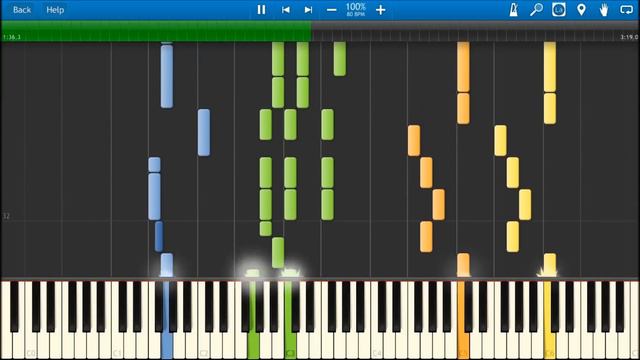 [Synthesia] Monstar 몬스타 - Canon in C 캐논 변주곡 (duet) 두 사람 jazz смотреть онлайн