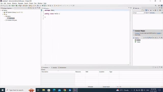 Java hello world program in eclipse ide in telugu #java #coding