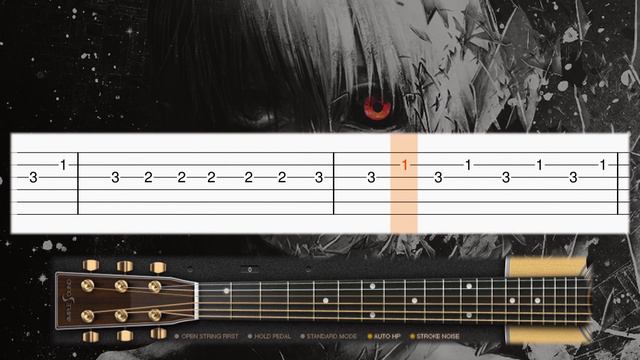 Tokyo Ghoul OP - Unravel - Guitar tutorial (TAB) смотреть онлайн