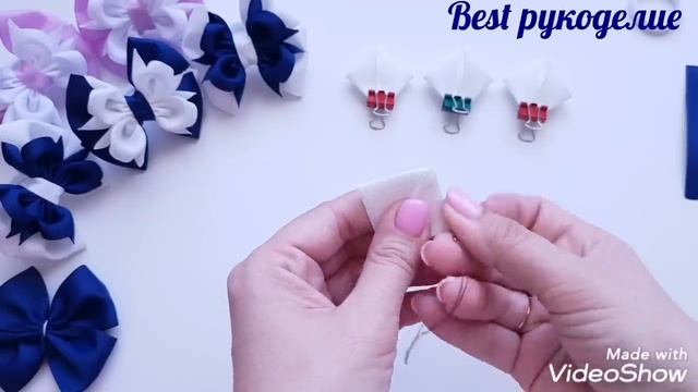 БАНТИКИ КАНЗАШИ В ШКОЛУ  ИЗ РЕПСОВОЙ ЛЕНТЫ ♥ МАСТЕР-КЛАСС