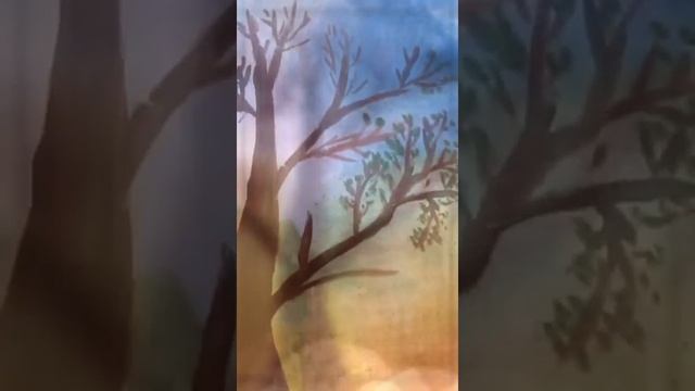 Видео урок "Рисование домик для птичек " смотреть онлайн