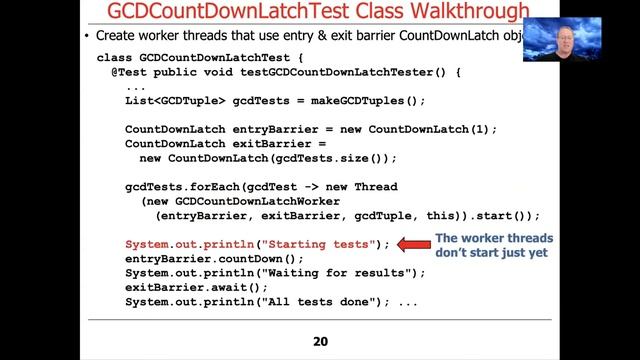 Example Application of Java CountDownLatch смотреть онлайн