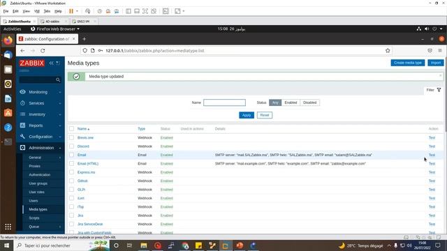 13- Formation Zabbix | Notification Partie(3) Configuration Notification Mail En Darija || شرح смотреть онлайн