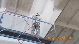 ☞ Еще один агрегат ASPRO-6000® в работе. Безвоздушная покраска потолков в краской Боларс