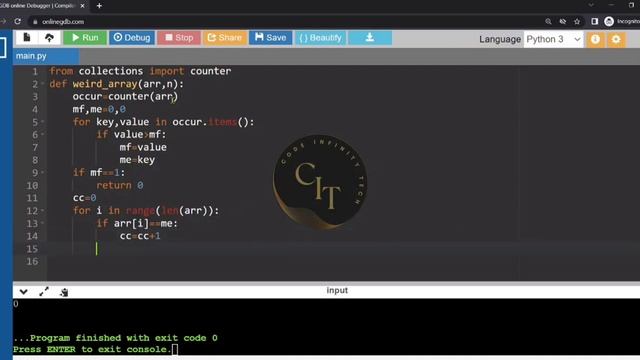 Weird Array Previous Code Solution Accolite | Accolite Digital Weird Array Python method 2