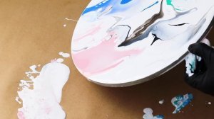 Техника акриловой заливки. Абстрактная живопись