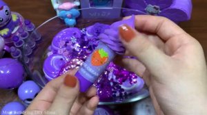 Что будет если смешать много слайм? ФИОЛЕТОВЫЙ СЛАЙМ