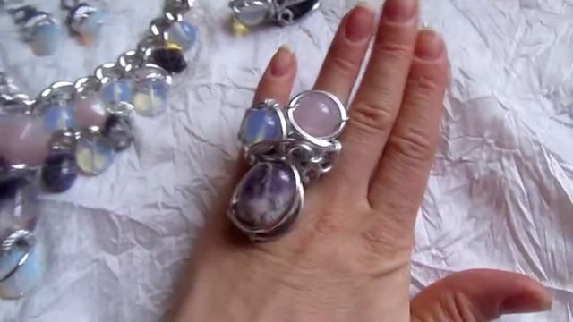 Красиво! аметист и лунные камни-от Ксении смотреть онлайн