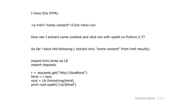HTML : Extract href values with xpath on Python 2.7 смотреть онлайн