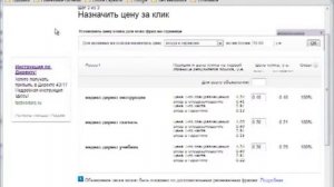 Назначение цены за клик в Яндекс Директ