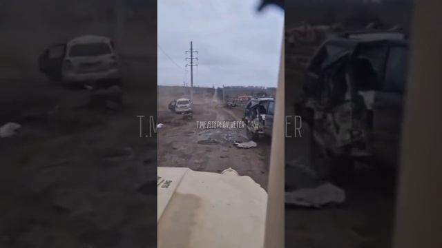 Демилитаризация в деле !!! 
? Уничтоженная автомобильная техника ВСУ где-то на Донбассе !!!