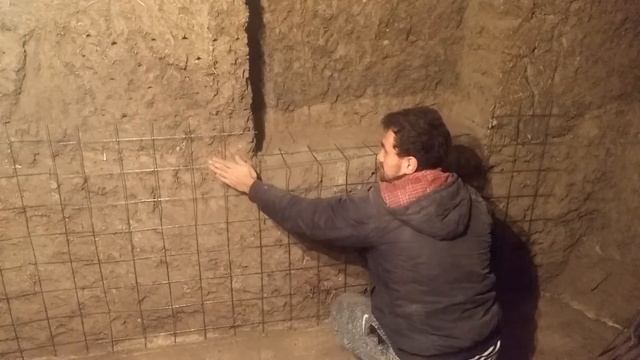 Армирование стен | саман | цементная штукатурка |  ЧАСТЬ 32