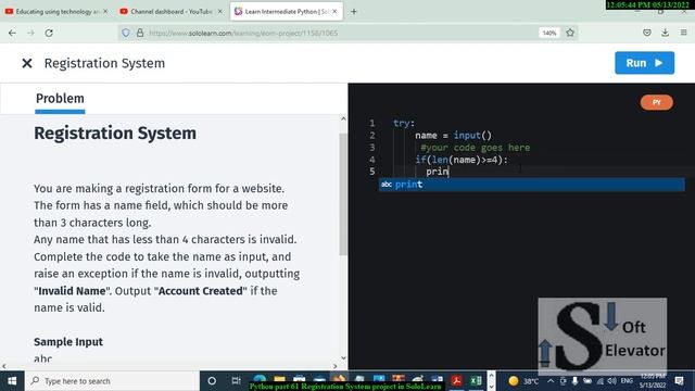 Python part 61 Registration System project in SoloLearn смотреть онлайн