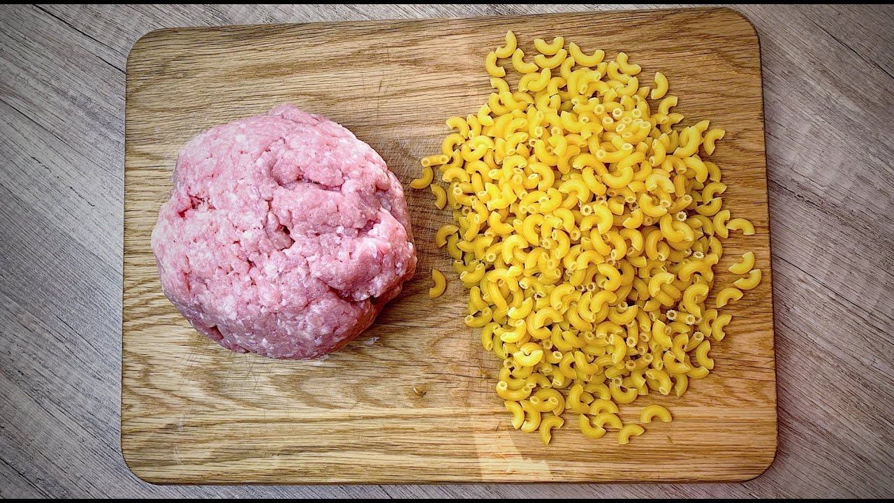 Если МАКАРОНЫ, то ТОЛЬКО ТАК! Самый Быстрый и Вкусный УЖИН из Макарон и Фарша на одной Сковороде