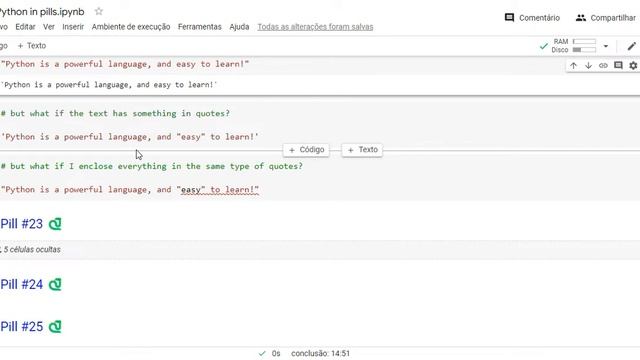 Pill 22 - 'single' and "double" quotes in Python strings смотреть онлайн
