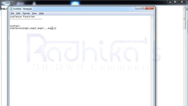 PL/SQL: Coalesce Function смотреть онлайн
