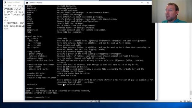 Python Basics How to upgrade pip for python programming