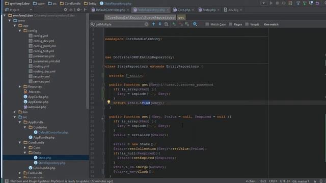 Мульти загрузка переменных Doctrine Symfony 3 (State#5)