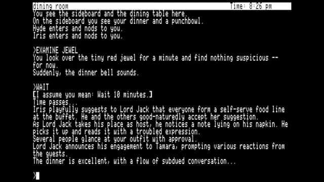 Moonmist walkthrough - Yellow version (Apple II - Infocom)